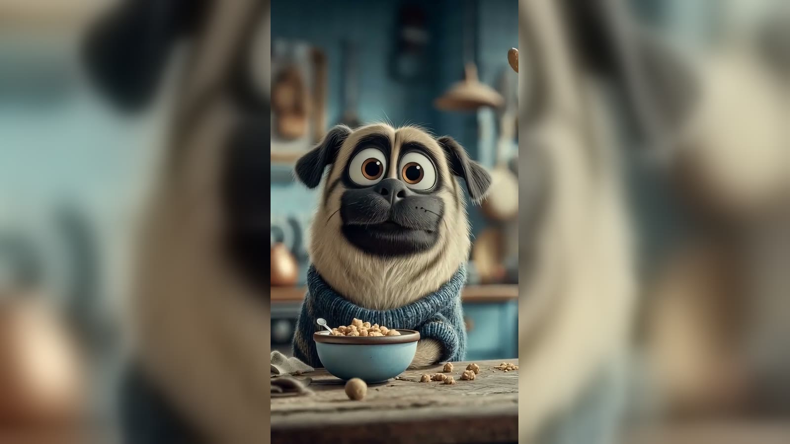 Stylized character framed for portrait video